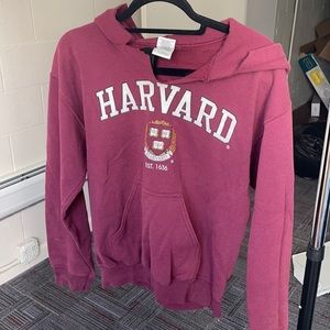 Vintage maroon cut neck Harvard sweatshirt